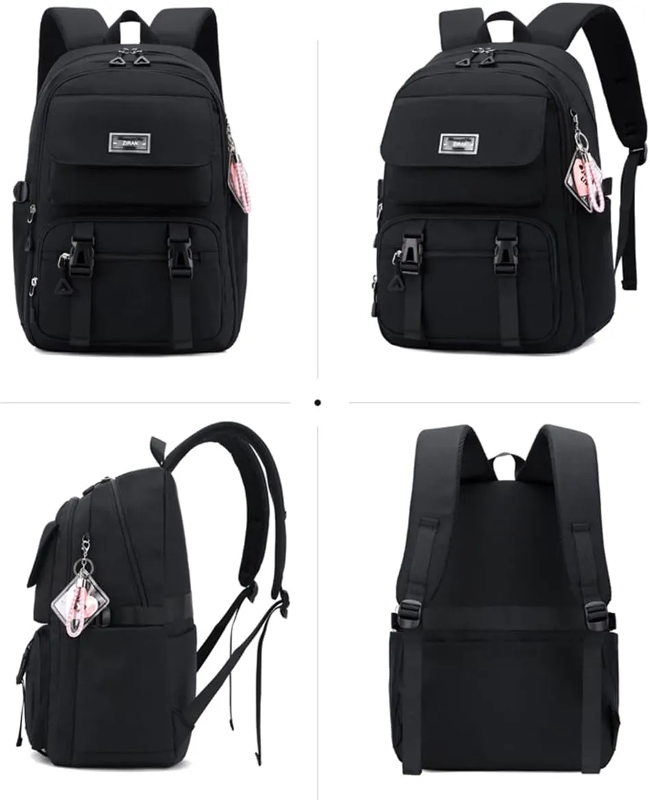 JiaYou Teen Girls Casual Backpack High Middle School Daypack Women Daily Travel Laptop Bag (2# Blue, 26 Liters)