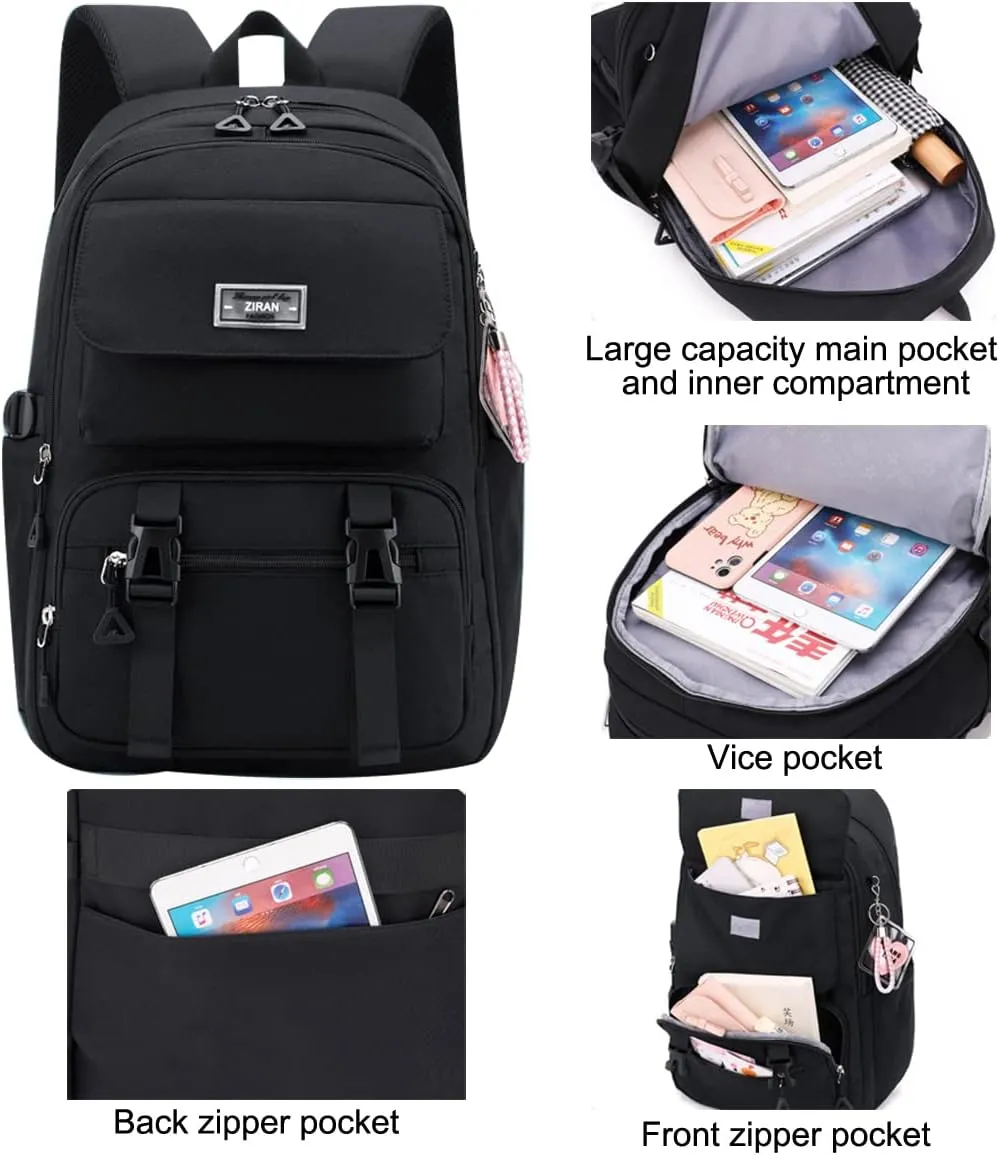 JiaYou Teen Girls Casual Backpack High Middle School Daypack Women Daily Travel Laptop Bag (2# Blue, 26 Liters)