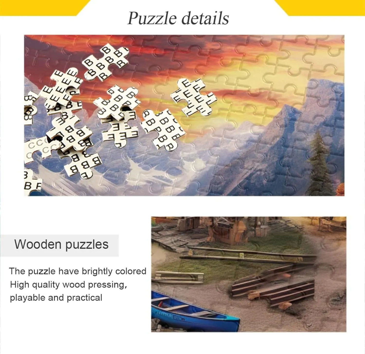 Jigsaw Puzzle 1000 Pieces for Adults Lake Mountains Sightseeing Wood Puzzles Educational Brain Toys 21215365