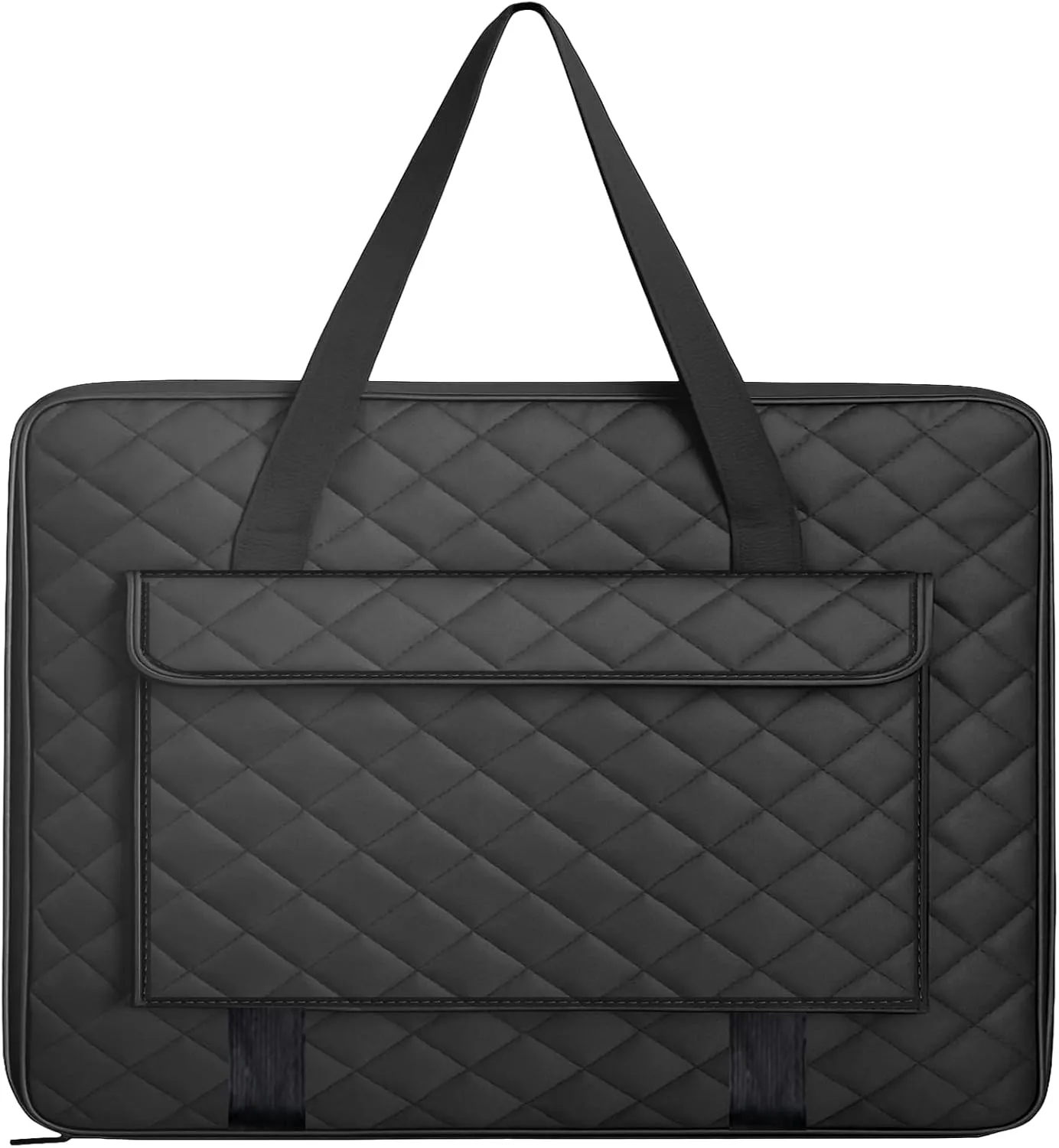 JJRING 24x36 Quilting Portfolio Bag, Lightweight Black Art Canvas Portfolio Case, Portable Storage Case for Posters, Artwork, Drawing and Sketching Boards