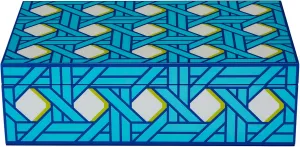 Jonathan Adler Medium Basketweave Lacquer Box
