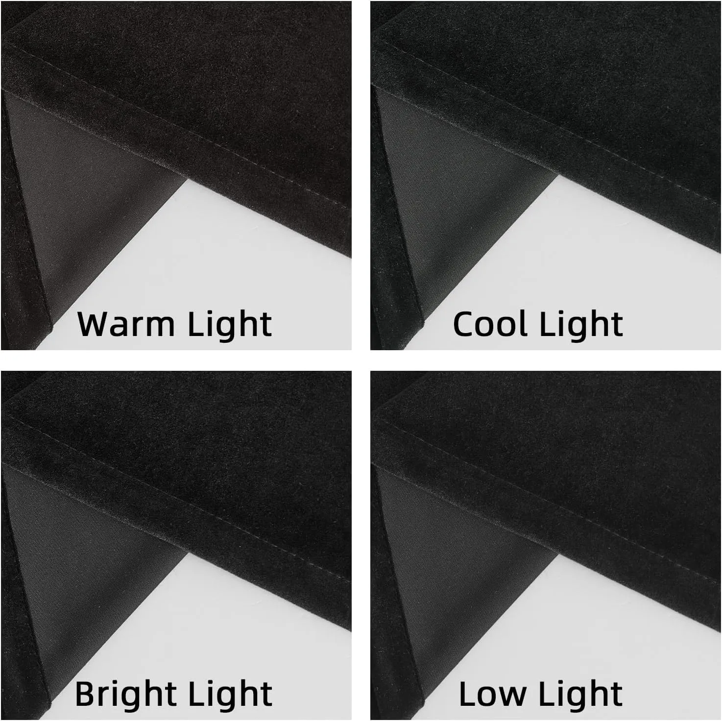 Joydeco Black Velvet Curtains 90 inch Length 2 Panels, Luxury Blackout Rod Pocket Thermal Insulated Window Curtains, Super Soft Room Darkening Drapes for Living Dining Room Bedroom,W52 x L90 inches