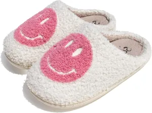 Joyful Soles - Happy Face Plush Slippers | Ultra-Soft Comfort for All Ages & Genders | Stylish & Versatile for Home or Fashion - BT50