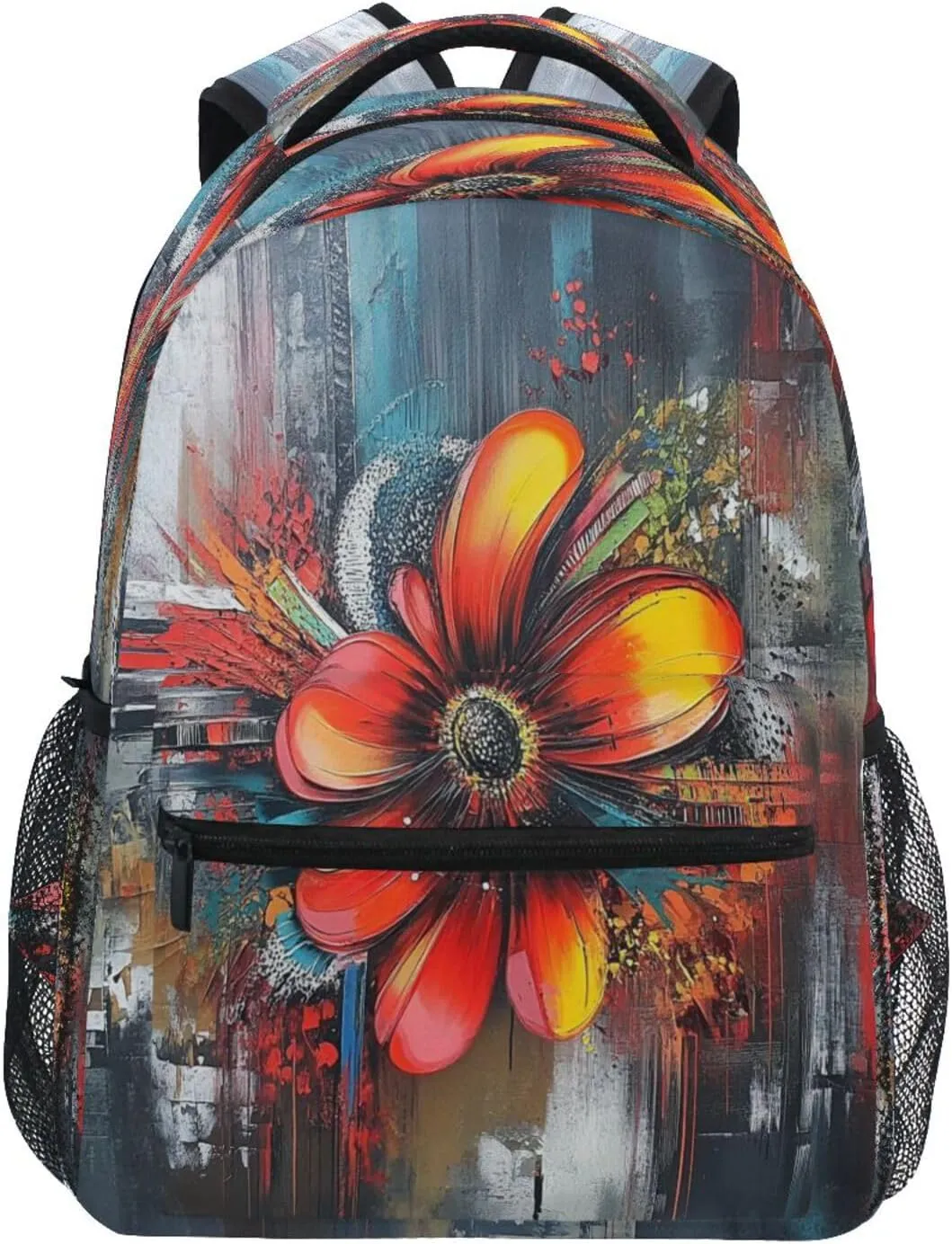 JSTEL Kid Flower Backpack,Elementary School Backpack Flower Kid Bookbag for Boy Girl Ages 5 to 13,07