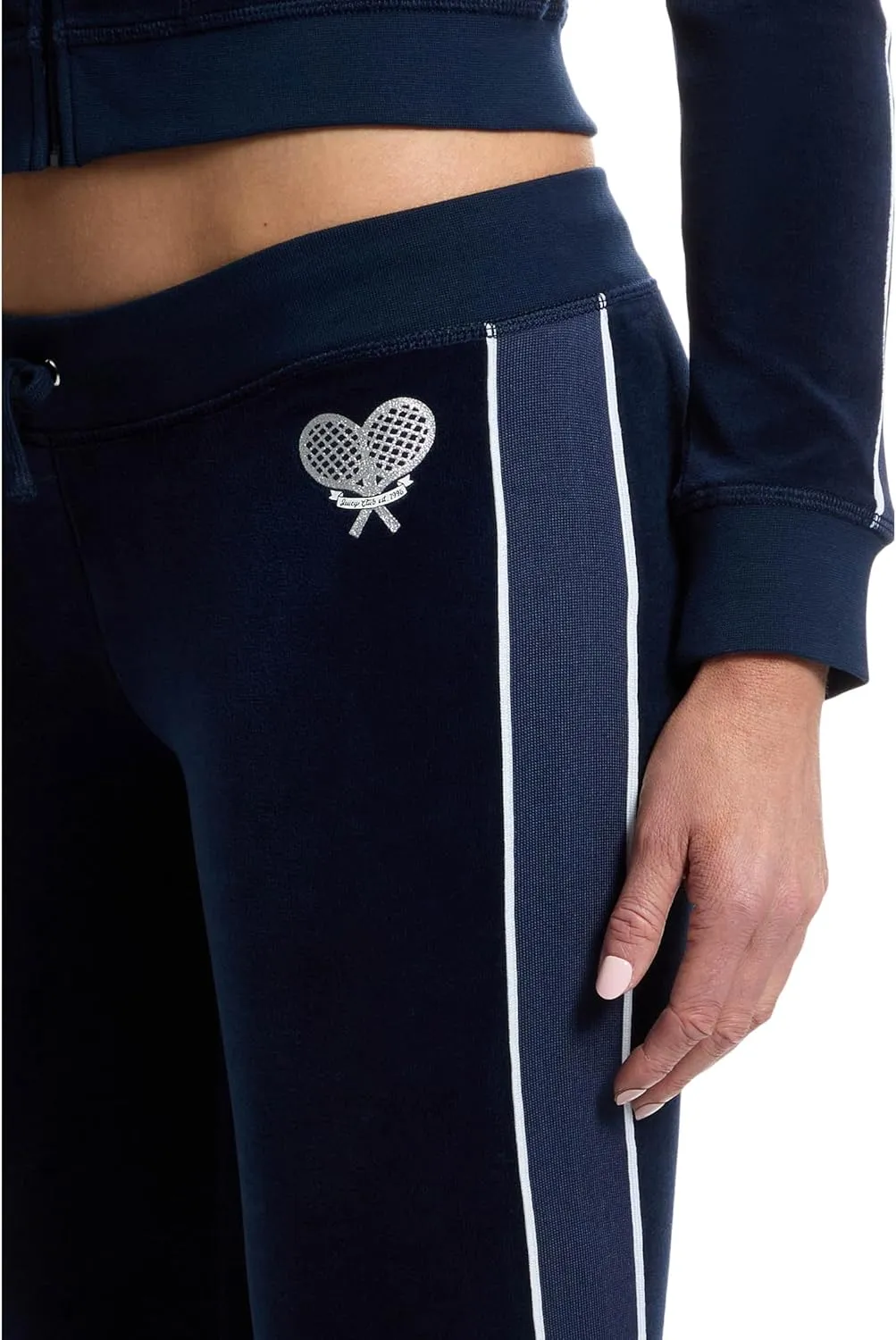 Juicy Couture Women's Heritage Low Rise Track Pants with Side Stripe