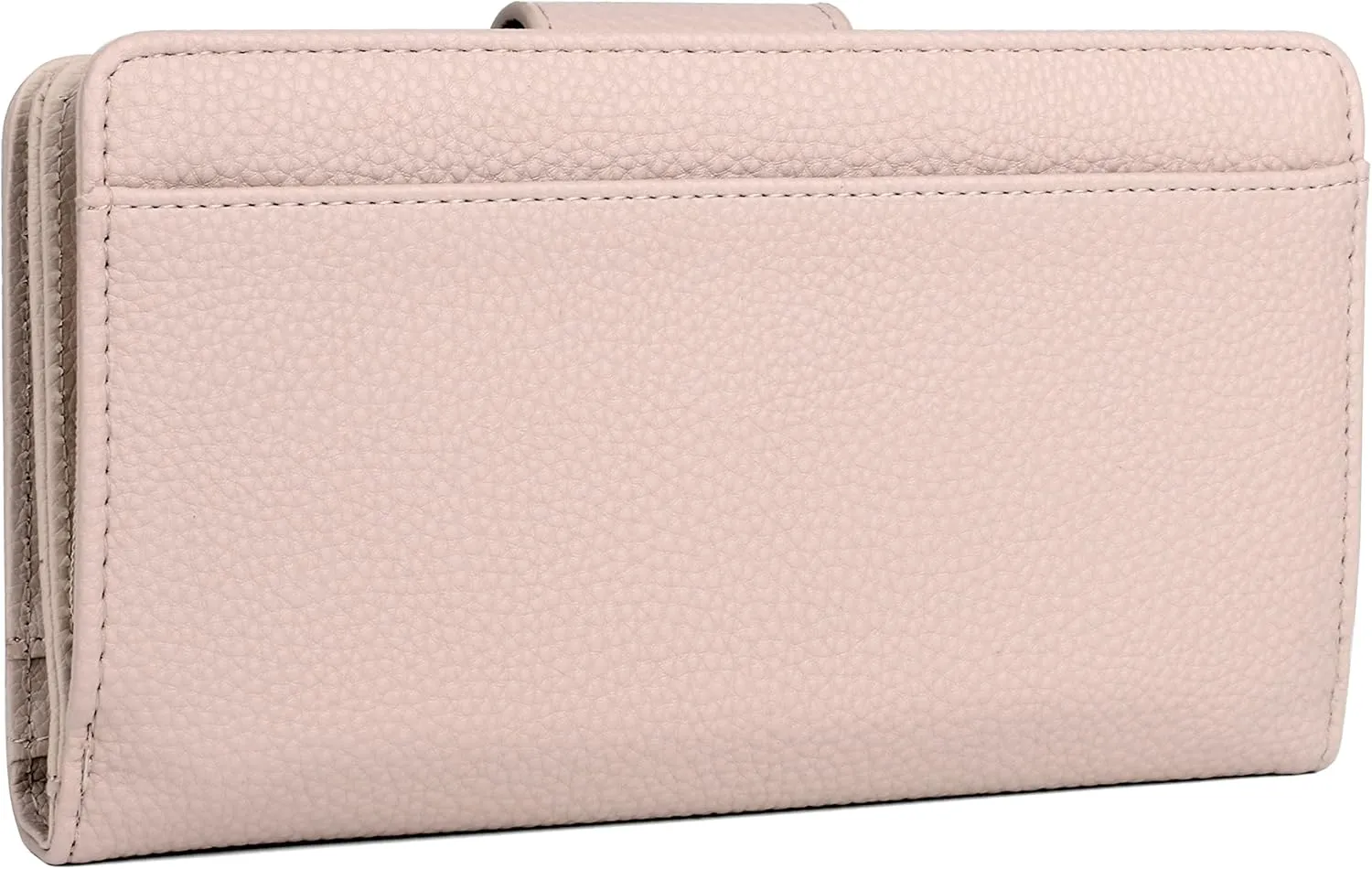 Julia Buxton Vegan Leather Super Wallet White Pepper