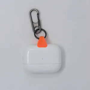 JURA Anchor for All Apple AirPods - Gray Carabiner - Vibrant Orange Anchor - Lightning & USB-C Port