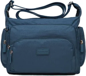 KAIERWOKE Crossbody Handbags for Women with Anti theft Casual Multi Pocket Shoulder Bag Nylon Travel Purse