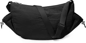 KALIDI Crossbody Purse Bag for Women Nylon Crescent Bag Men Dumpling Bag Lightweight Travel Sling Bag with Adjustable Strap