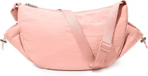 KALIDI Crossbody Purse Bag for Women Nylon Crescent Bag Men Dumpling Bag Lightweight Travel Sling Bag with Adjustable Strap