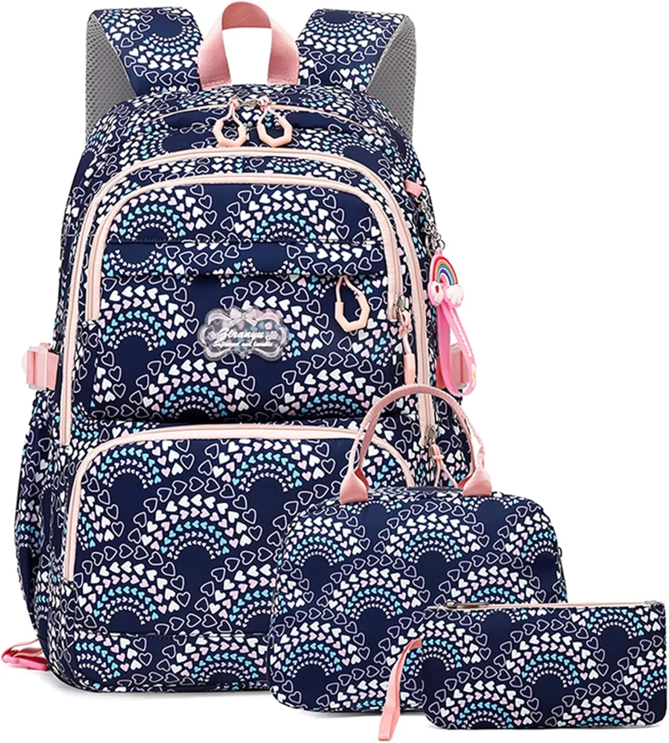 Kids Girls Backpack with Lunch Box Backpack for School Girls Backpack Lunch Box Combo