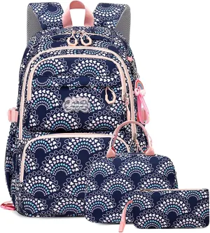 Kids Girls Backpack with Lunch Box Backpack for School Girls Backpack Lunch Box Combo
