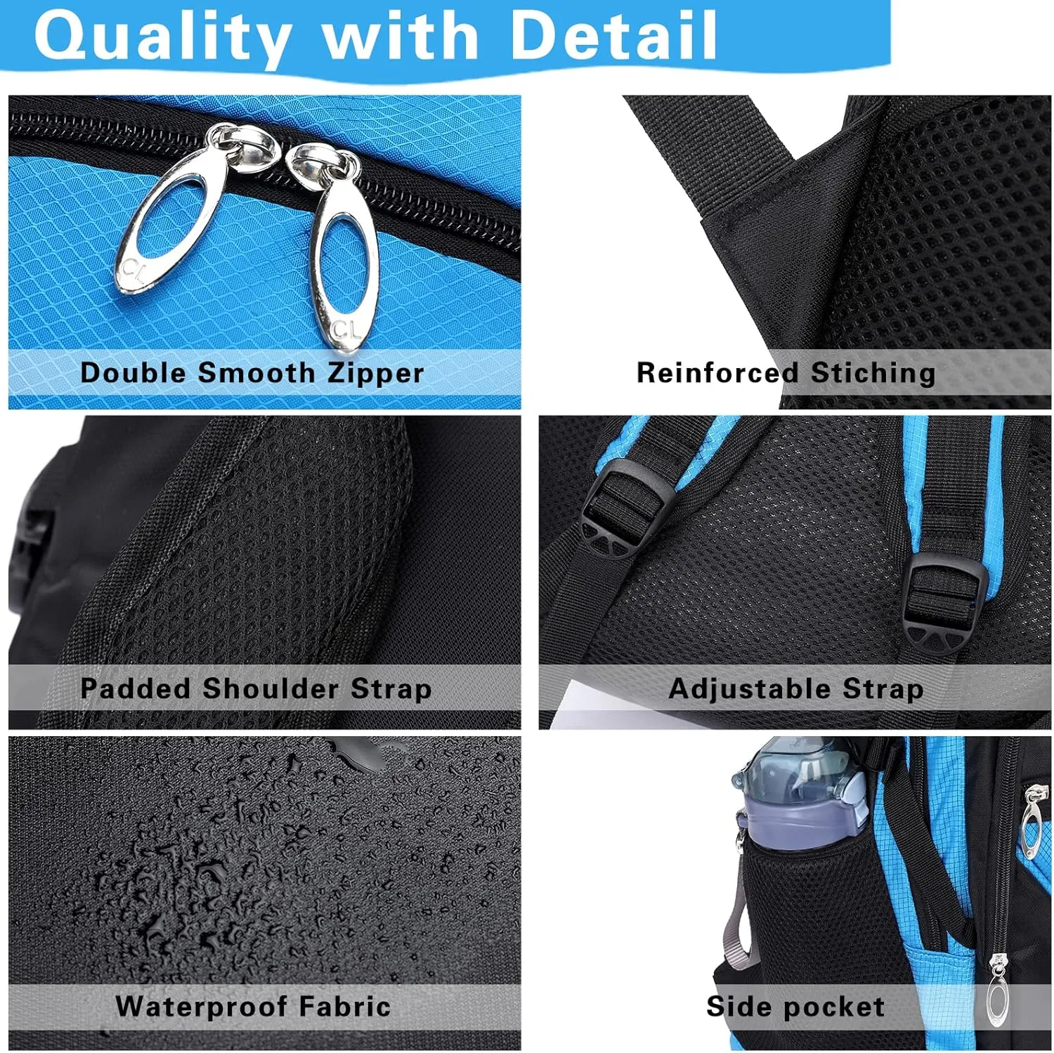 Kids School Backpack For Boy And Girl,Large Capacity High Middle Elementary Primary Students Teens Sports Bookbag (Light Blue)