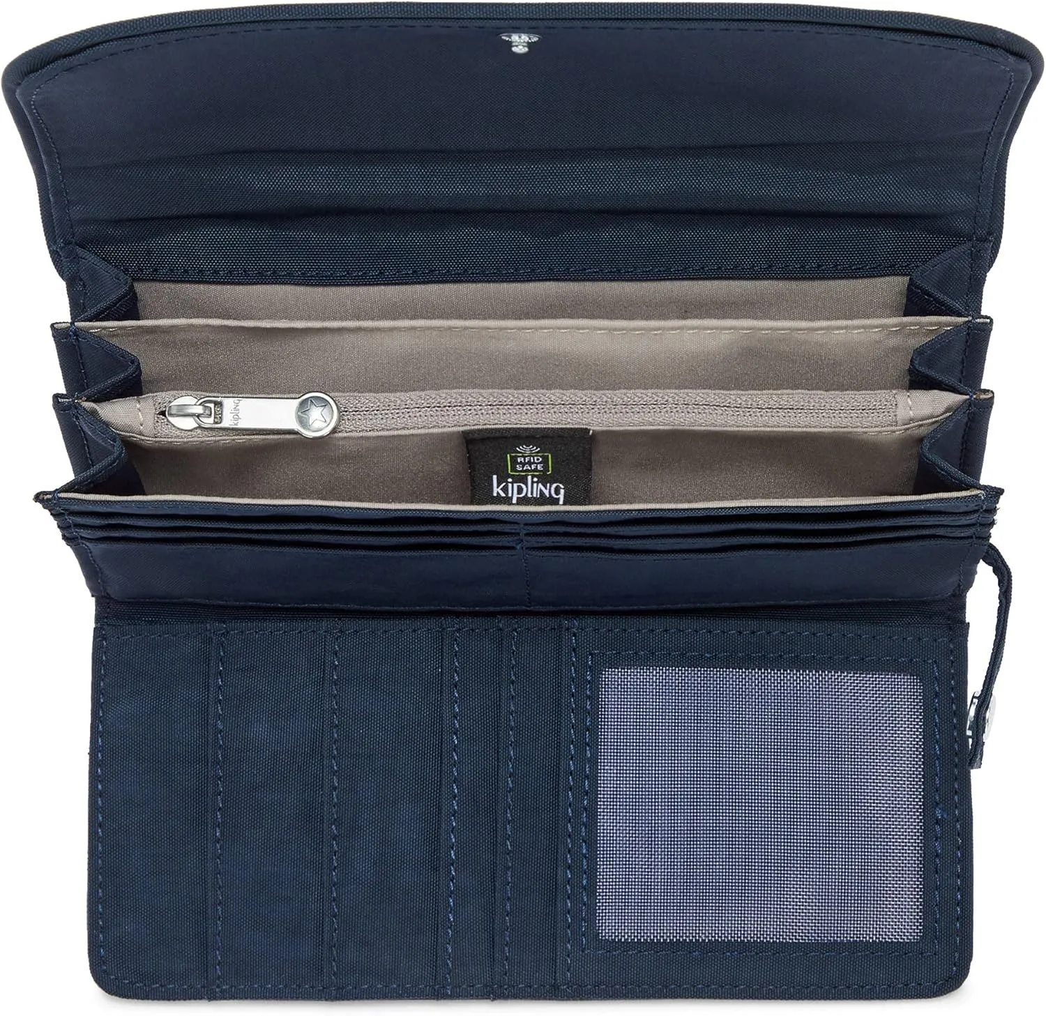 Kipling Women's Money Land, RFID Anti-Hacker Technology, Nylon Snap Wallet