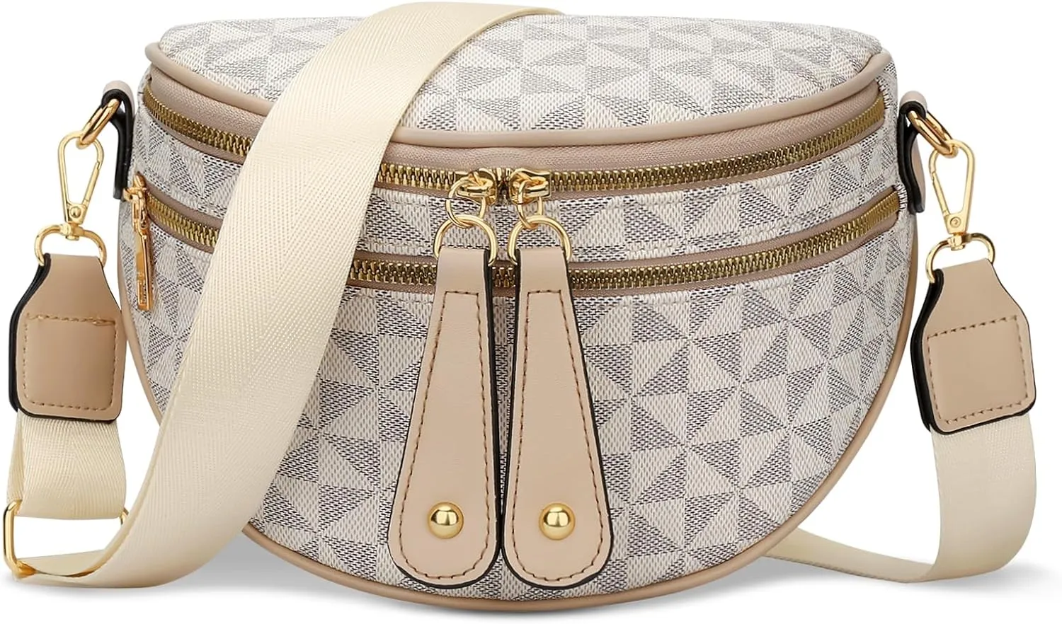 KKXIU Crossbody Sling Bag for Women Trendy Fanny Pack Vegan Leather Chest Bag