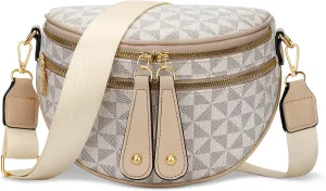 KKXIU Crossbody Sling Bag for Women Trendy Fanny Pack Vegan Leather Chest Bag