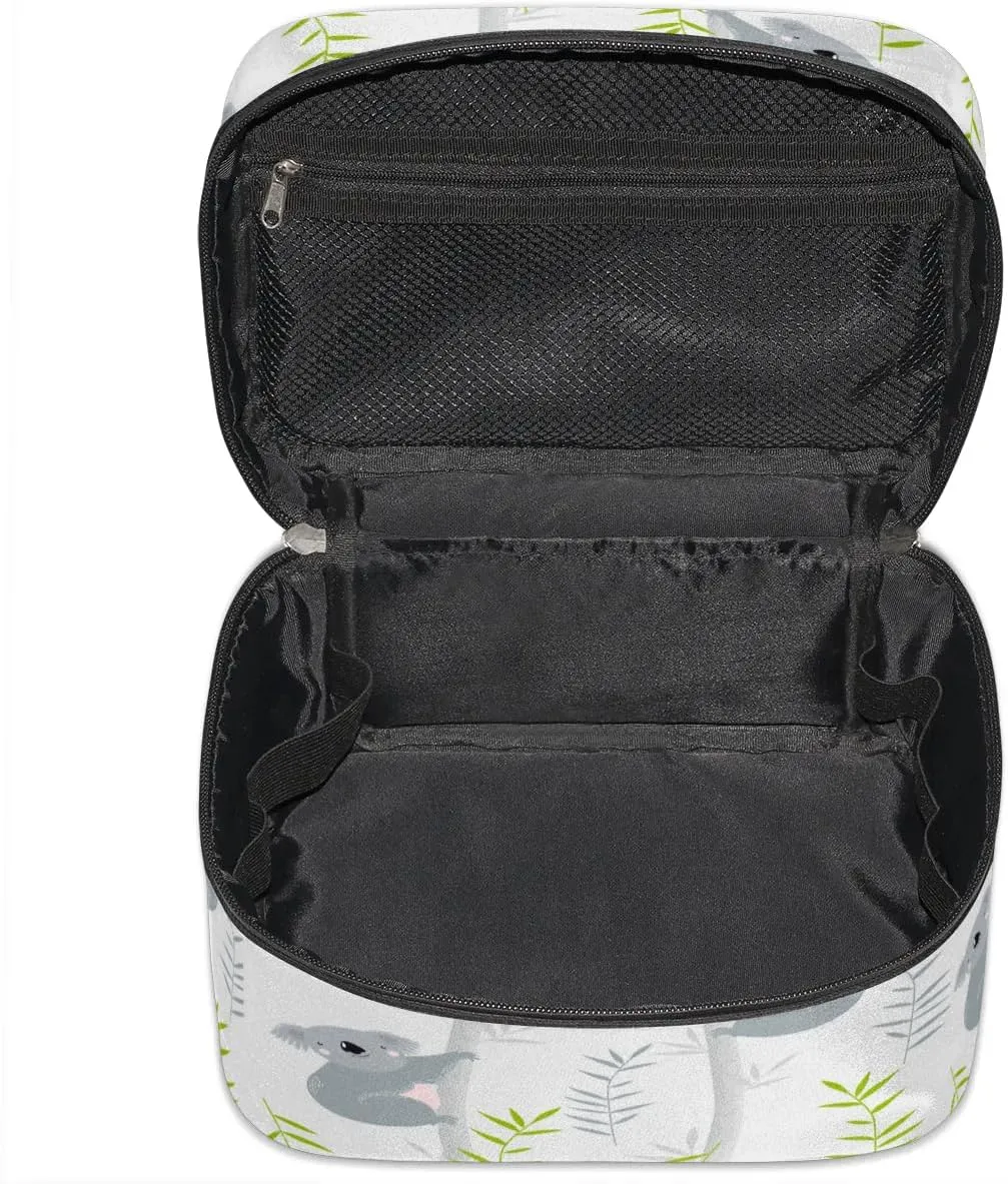 Koalas Paint Makeup Bag Small Cosmetic Bag for Women Travel Makeup Case Organizer Portable Zipper Make Up Brush Bag Cute Toiletry Bag Storage Bags with Handle