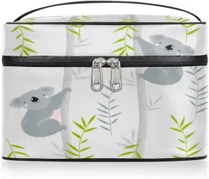 Koalas Paint Makeup Bag Small Cosmetic Bag for Women Travel Makeup Case Organizer Portable Zipper Make Up Brush Bag Cute Toiletry Bag Storage Bags with Handle