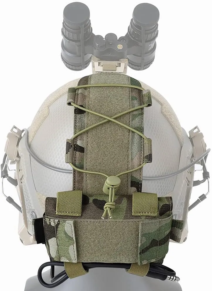 KRYDEX Tactical Helmet Battery Pouch Counterweight Pouch Helmet Battery Pack Balance Weight Bag with Hook&Loop for Tactical Helmet