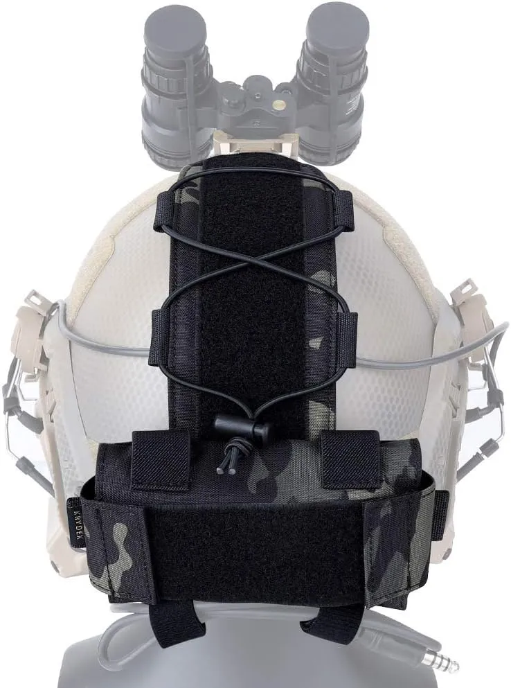 KRYDEX Tactical Helmet Battery Pouch Counterweight Pouch Helmet Battery Pack Balance Weight Bag with Hook&Loop for Tactical Helmet