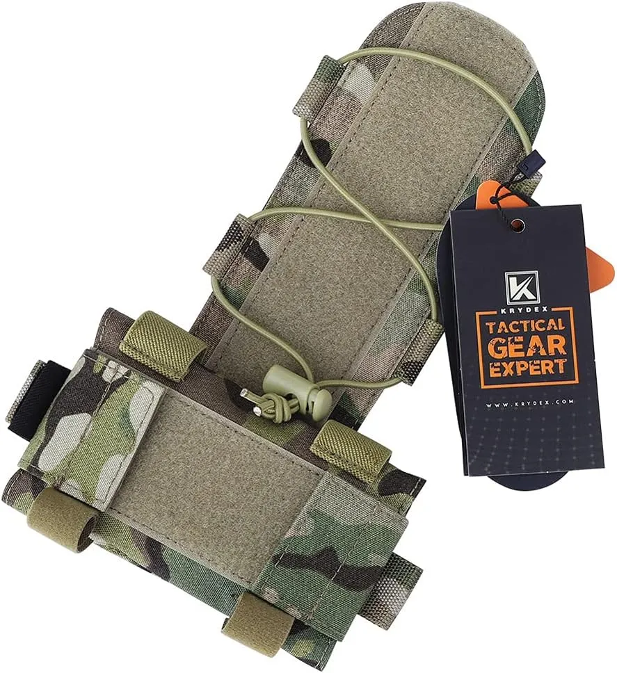 KRYDEX Tactical Helmet Battery Pouch Counterweight Pouch Helmet Battery Pack Balance Weight Bag with Hook&Loop for Tactical Helmet