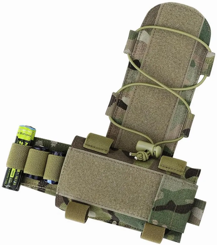 KRYDEX Tactical Helmet Battery Pouch Counterweight Pouch Helmet Battery Pack Balance Weight Bag with Hook&Loop for Tactical Helmet