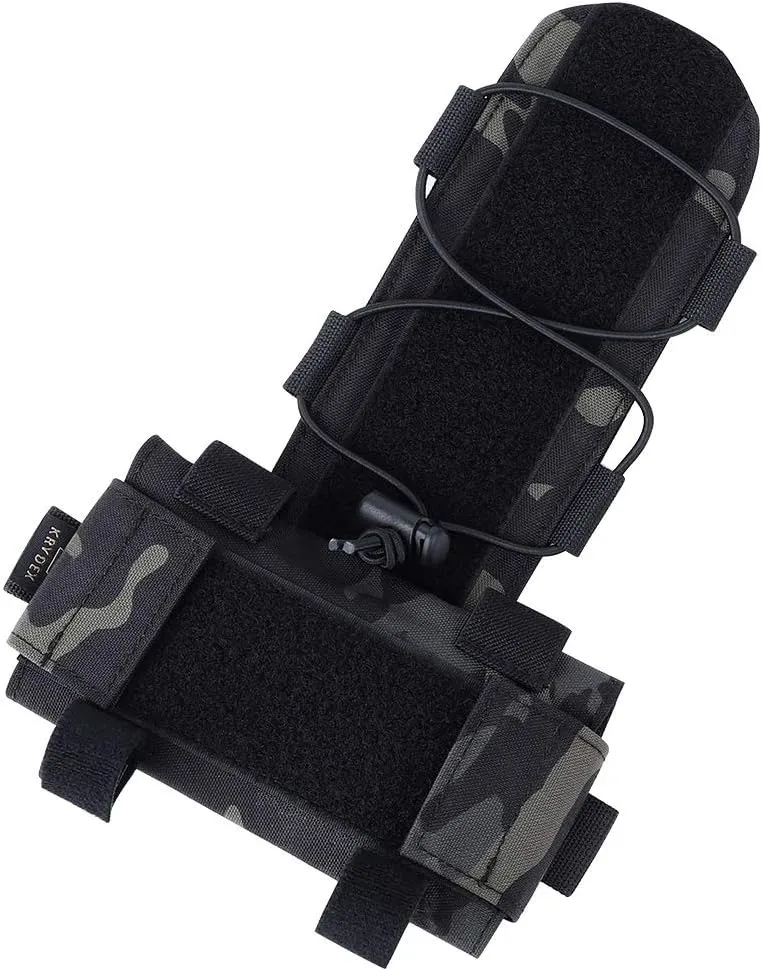 KRYDEX Tactical Helmet Battery Pouch Counterweight Pouch Helmet Battery Pack Balance Weight Bag with Hook&Loop for Tactical Helmet
