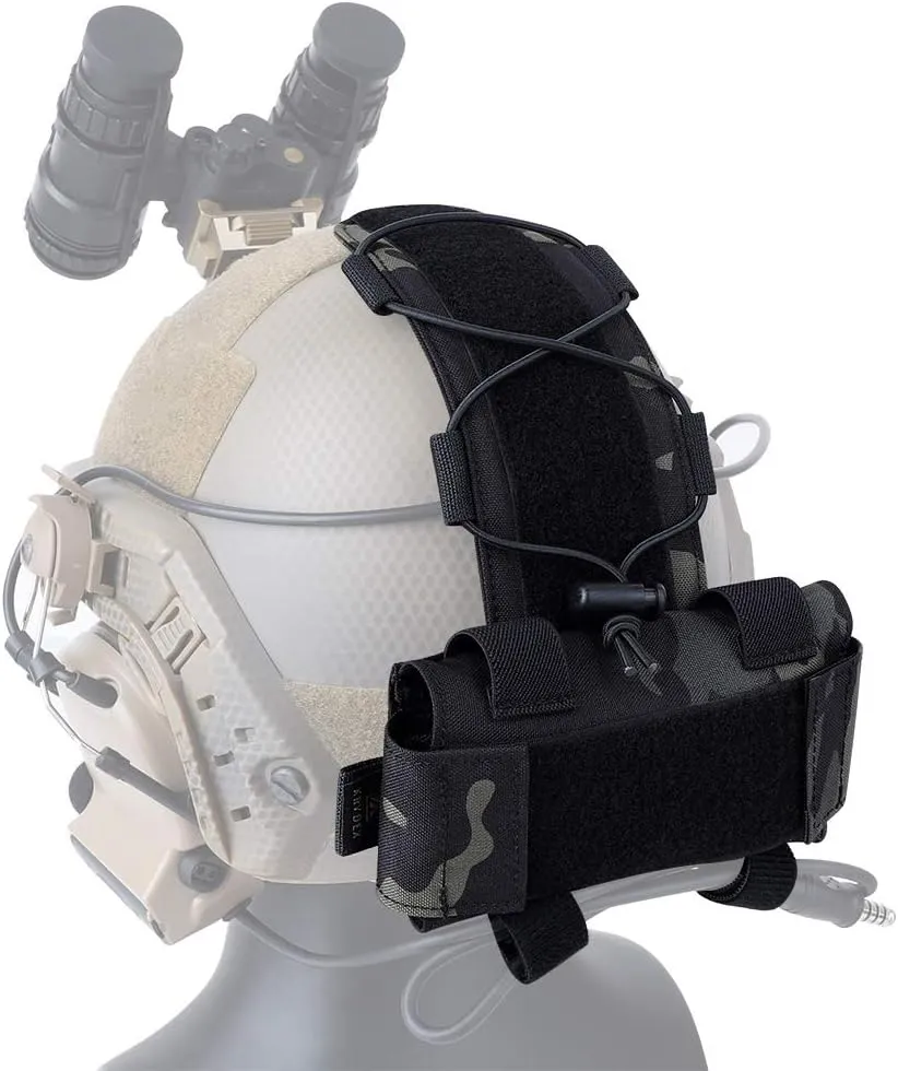 KRYDEX Tactical Helmet Battery Pouch Counterweight Pouch Helmet Battery Pack Balance Weight Bag with Hook&Loop for Tactical Helmet