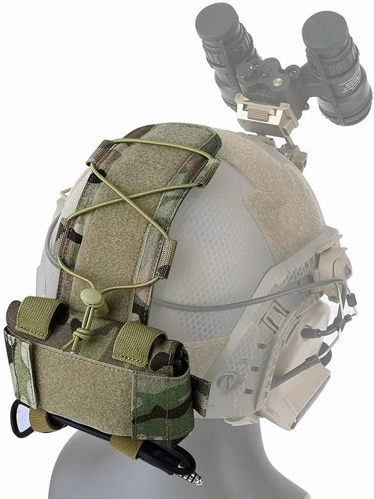 KRYDEX Tactical Helmet Battery Pouch Counterweight Pouch Helmet Battery Pack Balance Weight Bag with Hook&Loop for Tactical Helmet