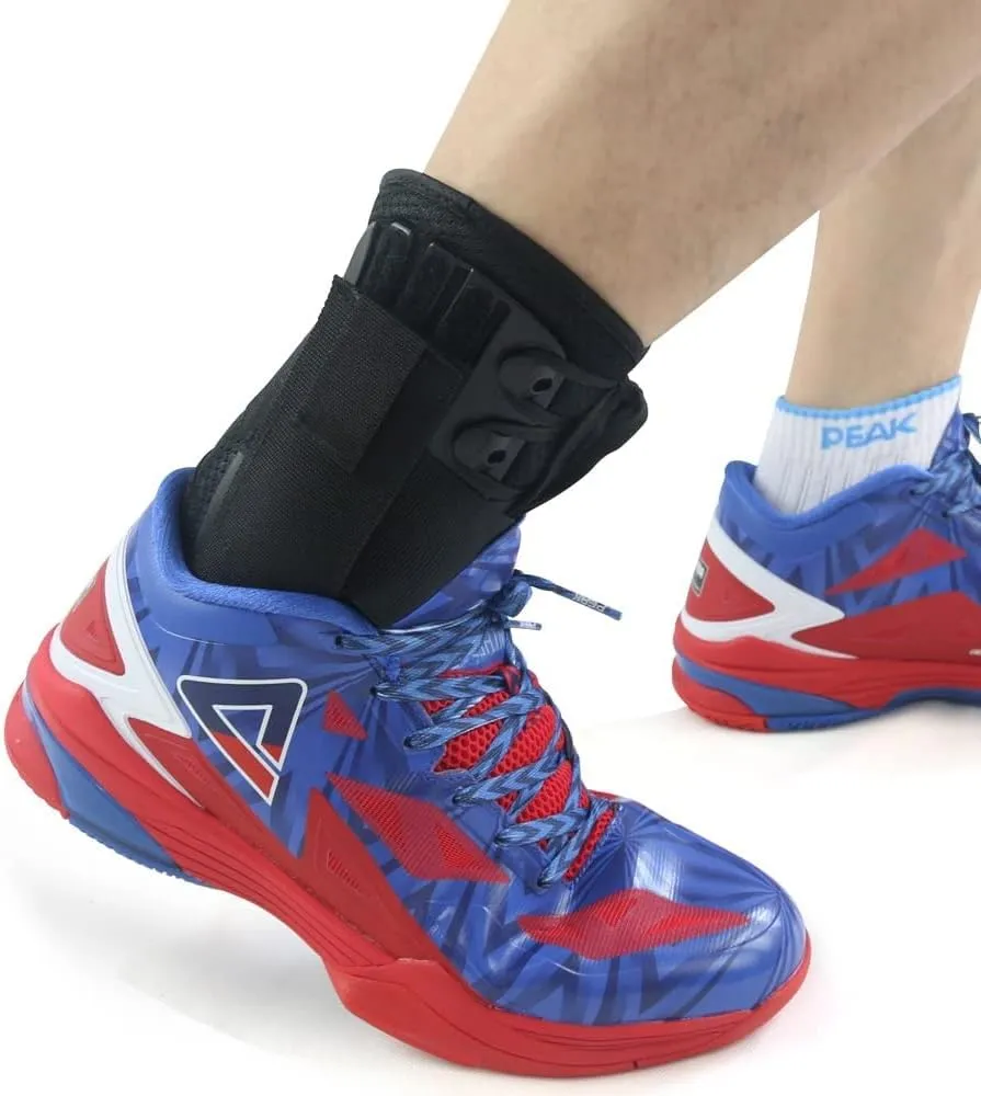 Kuangmi Ankle Brace Stabilizers Adjustable Ankle Support for Sports Protect, Sprained Ankle, Ligament Damage, Injury Recovery 1 Piece (XL)