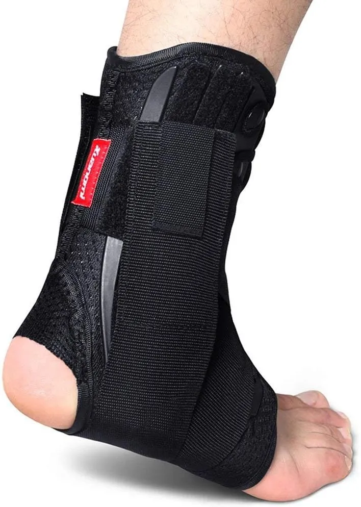 Kuangmi Ankle Brace Stabilizers Adjustable Ankle Support for Sports Protect, Sprained Ankle, Ligament Damage, Injury Recovery 1 Piece (XL)