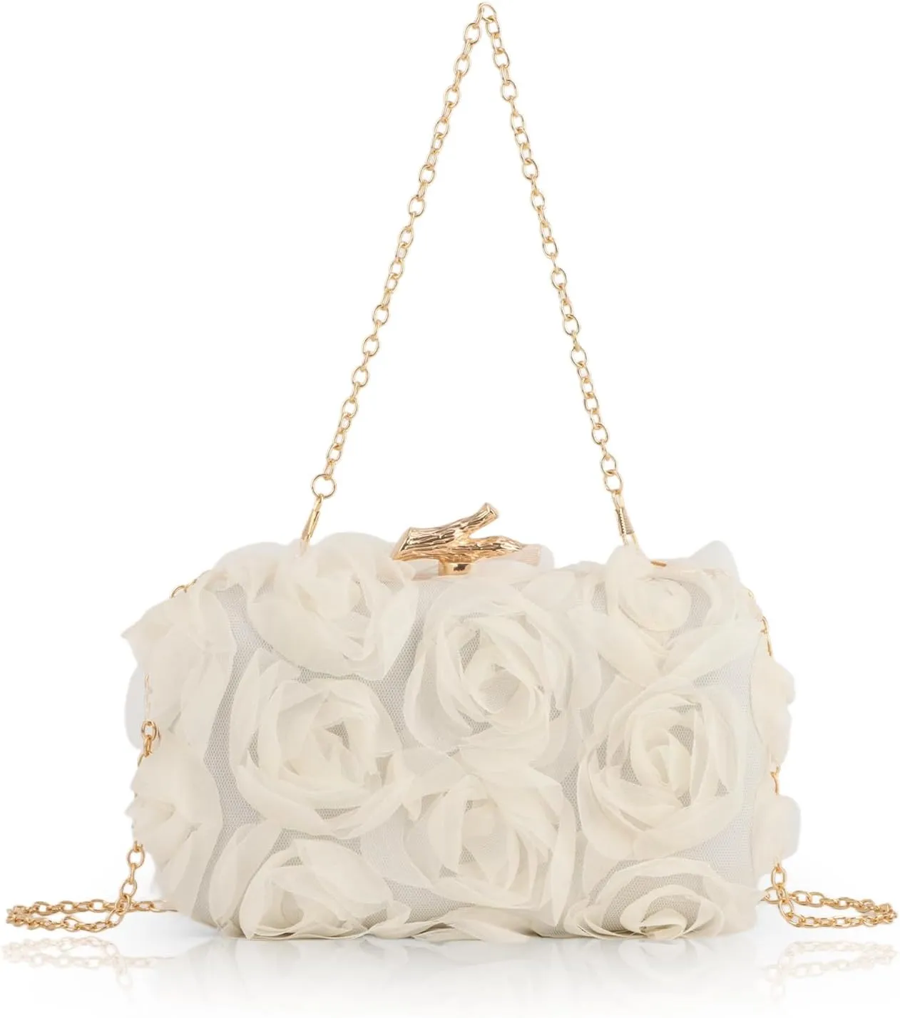 Lanpet Women Clutches Purse Lace Formal Flower Evening Handbag Chain Strap Shoulder Bag