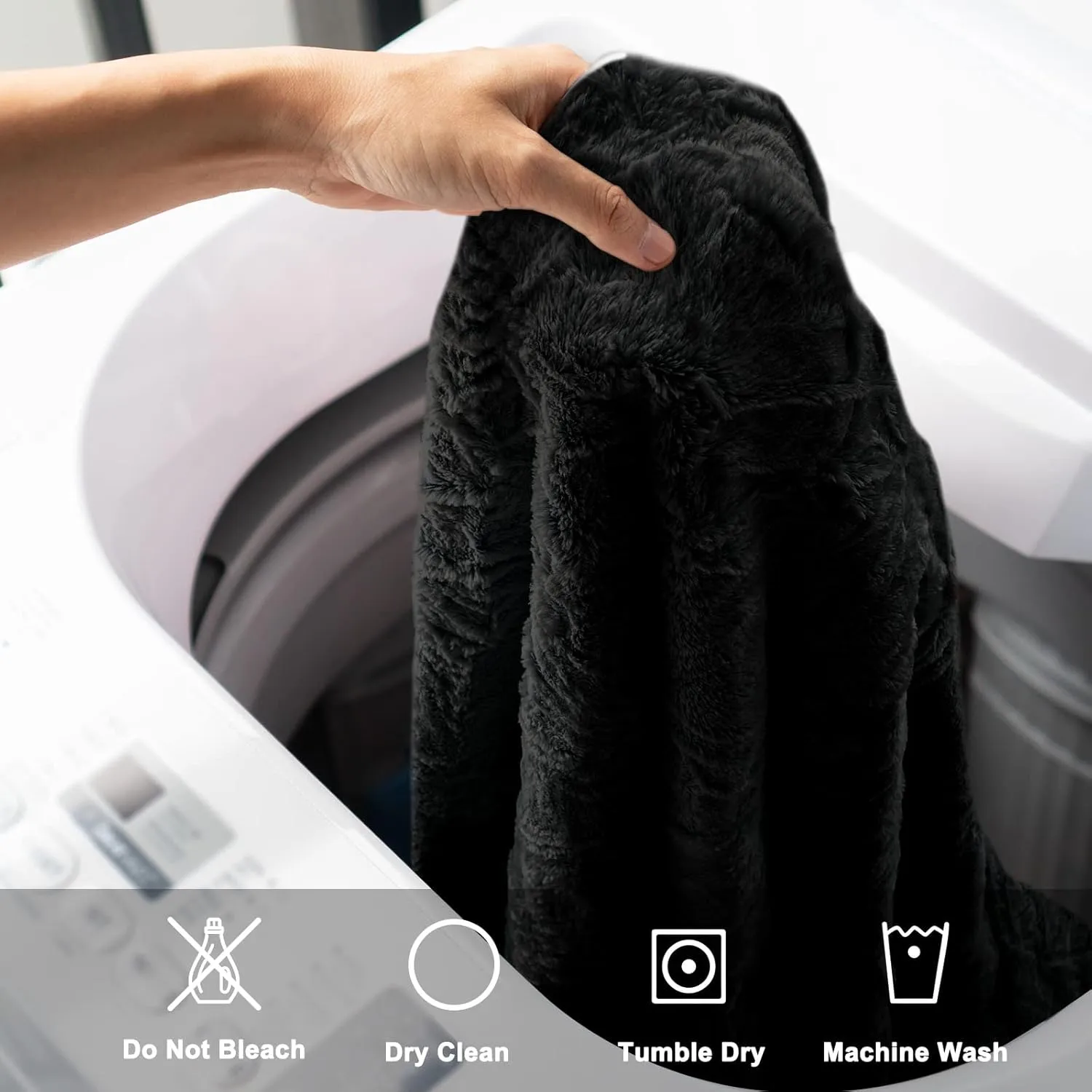 LapEasy Giant Bean Bag Chair Cover, Oversized Round Soft Fluffy PV Velvet Washable Lazy Sofa Bed Cover for Adults, Dark Grey