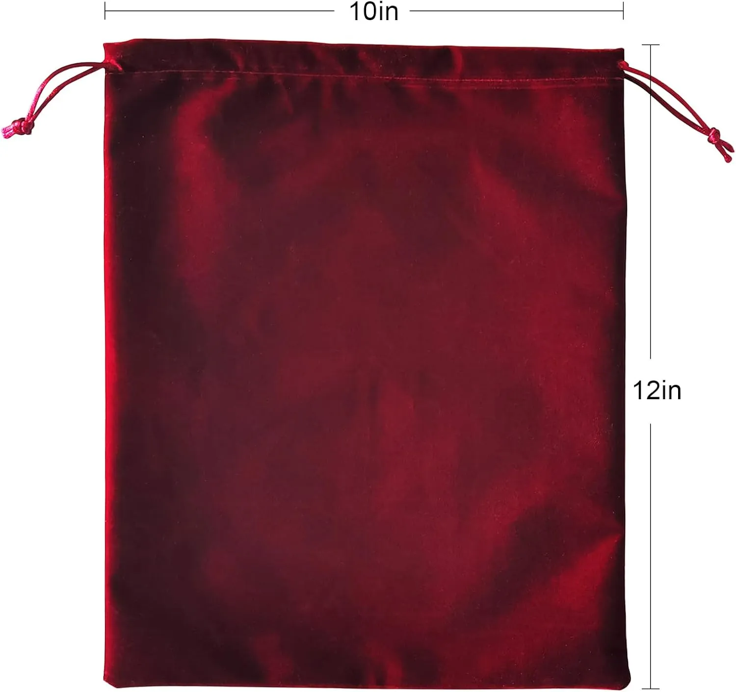 Large Burgundy Velvet Cremains Bag - for Use Inside The Urn - Size 10"X12" (230 Cubic Inches Capacity) - Includes a Resealable PE Material Ashes Storage Bag Suitable for All Ashes (Burgundy, Large)