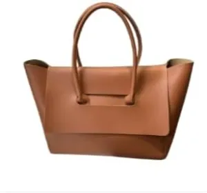 Large Capacity Burgundy PU Leather Tote Bag, Fashion Shoulder Handbag for Women, Minimalist Design