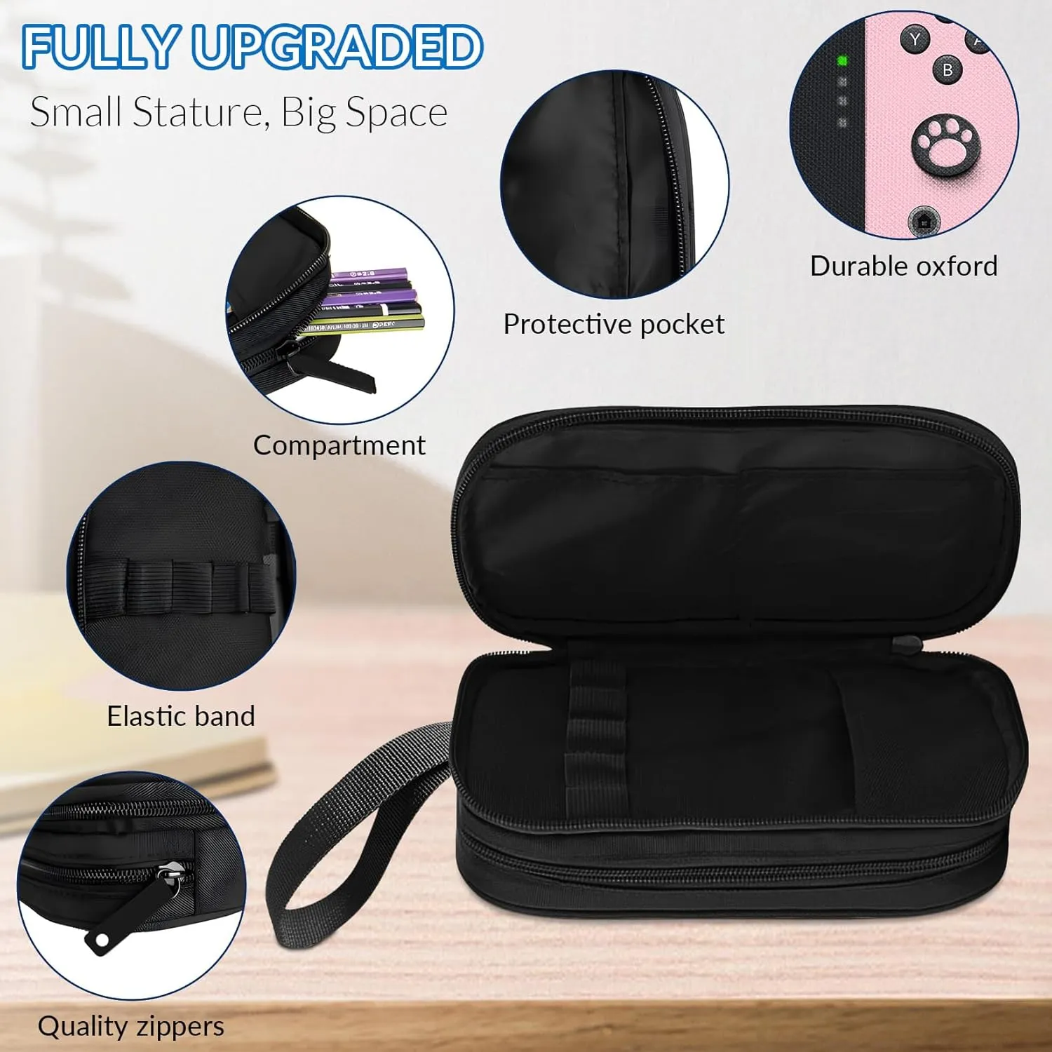 Large Pencil Case for Boys - Boys Pencil Pouch with Zipper Compartments - Big Capacity Pen Box Gamer Pen Bag Organizer for Kids Teens School