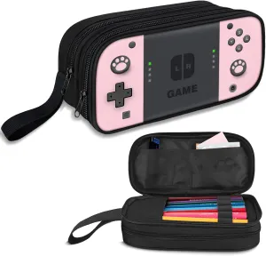 Large Pencil Case for Boys - Boys Pencil Pouch with Zipper Compartments - Big Capacity Pen Box Gamer Pen Bag Organizer for Kids Teens School
