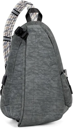 Large Sling Bag Nylon Purse Crossbody Bags for Women Waterproof Shoulder Bag for Women Men Travel Hiking