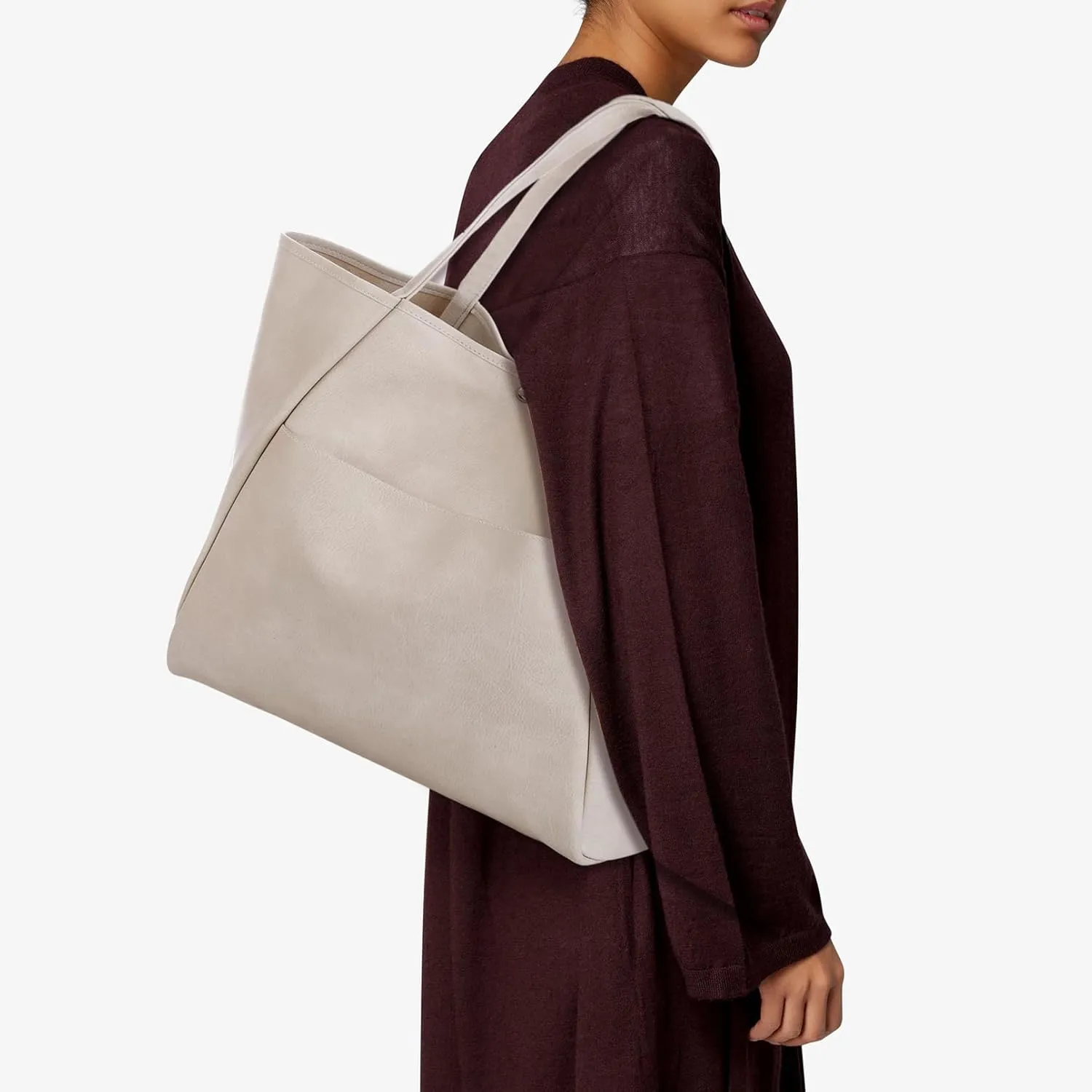 Large Tote Bag for Women Work 25L Travel Vegan Leather Ladies Handbags Weekender Purses