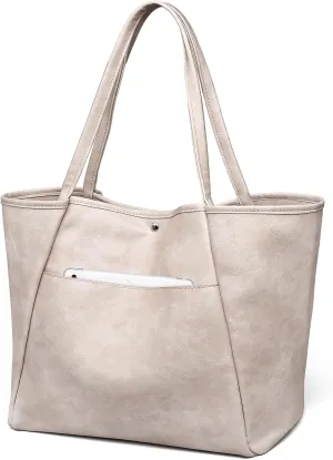 Large Tote Bag for Women Work 25L Travel Vegan Leather Ladies Handbags Weekender Purses