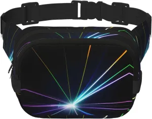 Laser light print Womens Fanny Pack Everyday Hip Pouch Waist Bag for Travel Outdoor Running Hunting for Adult