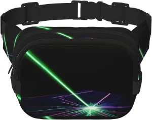 Laser lights print Womens Fanny Pack Everyday Hip Pouch Waist Bag for Travel Outdoor Running Hunting for Adult