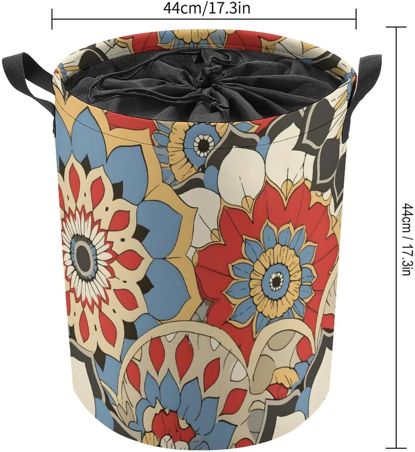 Laundry Hampers, Large Drawstring Laundry Bag, Removable Laundry Bags, Collapsible Storage Bin with Handles for Home Organization, Kids Room, Nursery Rectangle