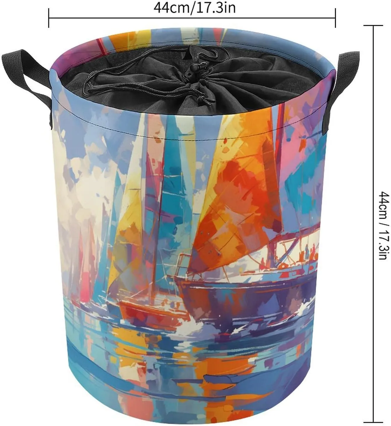 Laundry Hampers, Large Drawstring Laundry Bag, Removable Laundry Bags, Collapsible Storage Bin with Handles for Home Organization, Kids Room, Nursery World