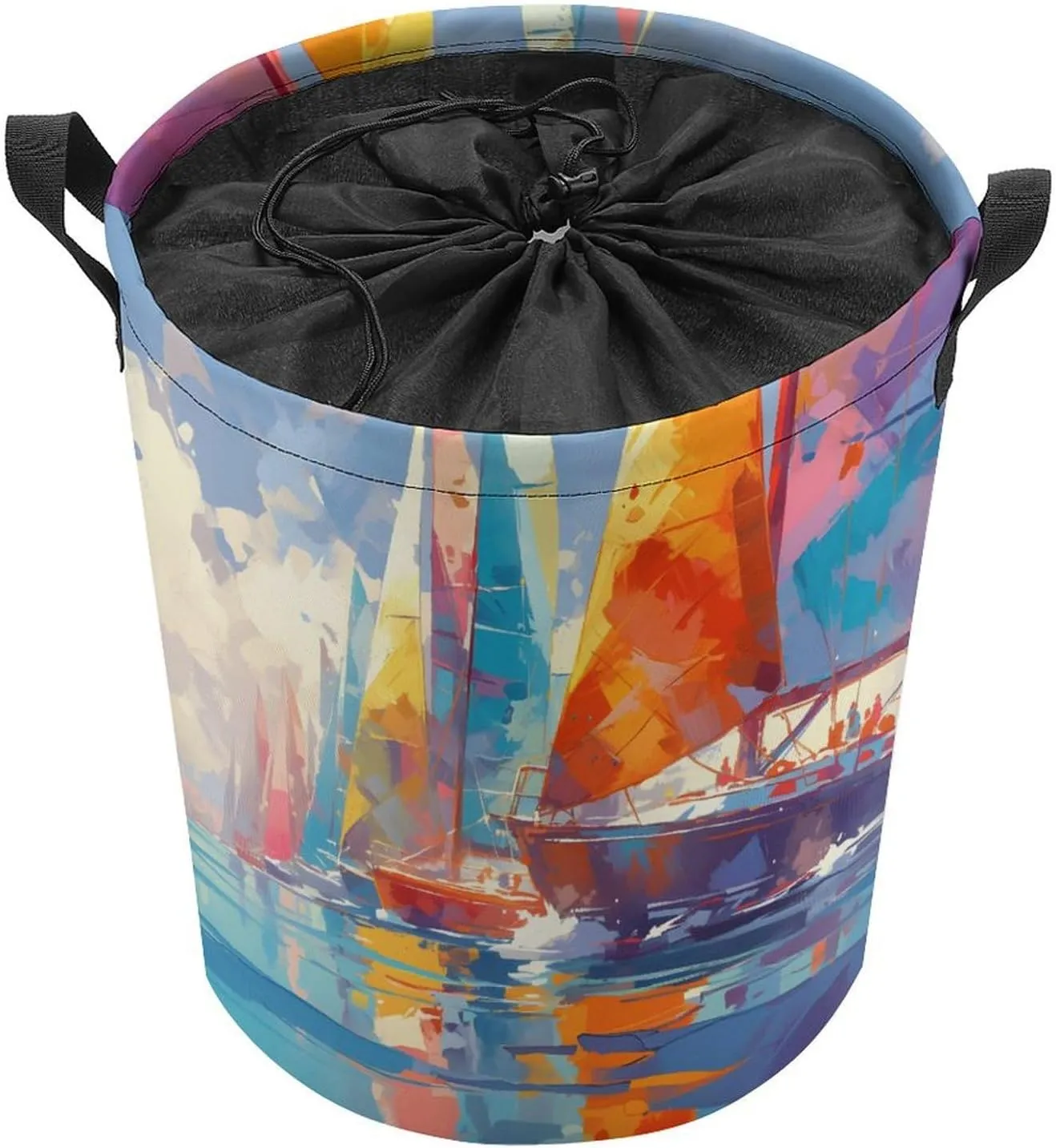 Laundry Hampers, Large Drawstring Laundry Bag, Removable Laundry Bags, Collapsible Storage Bin with Handles for Home Organization, Kids Room, Nursery World