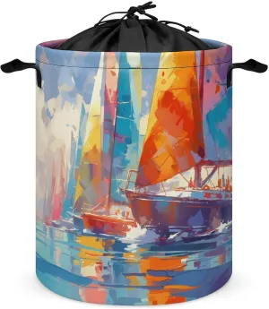 Laundry Hampers, Large Drawstring Laundry Bag, Removable Laundry Bags, Collapsible Storage Bin with Handles for Home Organization, Kids Room, Nursery World