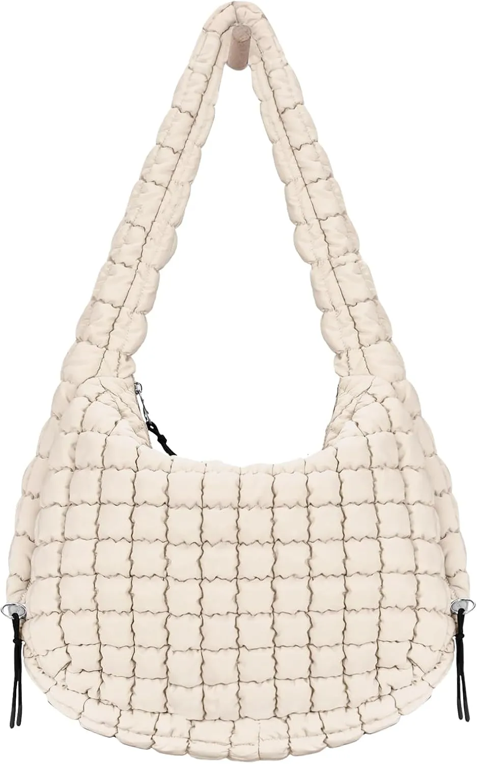 LaurelTree Quilted Puffer Crossbody Bag Lightweight Nylon Puffer Tote Bags Puffy Shoulder Bag Carryall Hobo Bags for Women