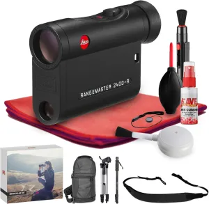 Leica 7x24 Rangemaster CRF 2400-R Laser Rangefinder - Exclusive Outdoors Binoculars Kit