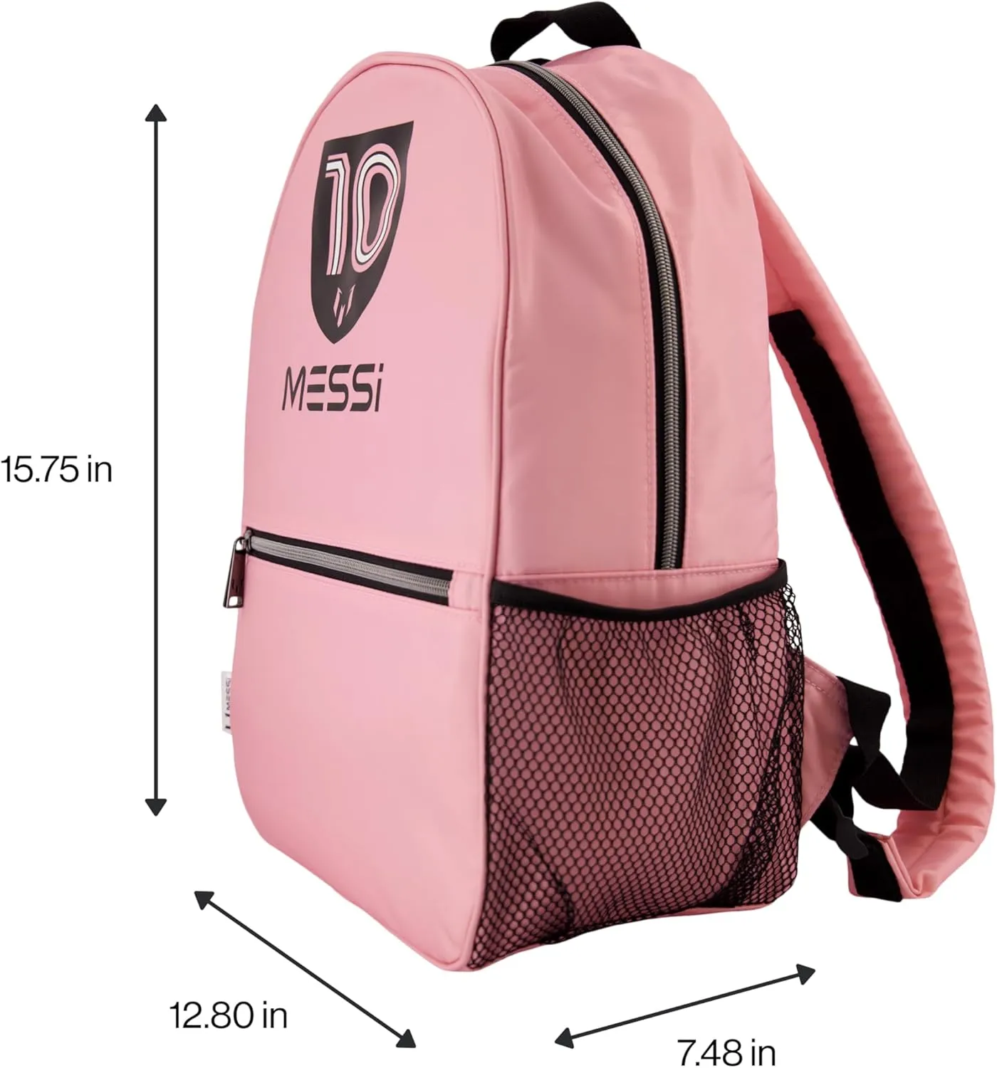 Lifestyle Backpack, Bookbag with Pockets & Adjustable Straps, Pink/Black, One Size