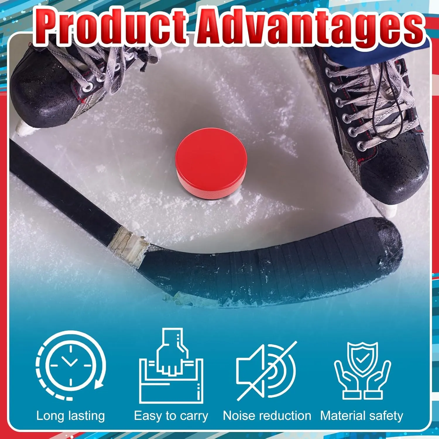 Liliful Sport Foam Ice Hockey Pucks 3 in for Practicing and Classic Training with Mesh Bag Indoor Use Lightweight Hockey Supplies for Adult, Safe Official Regulation Size